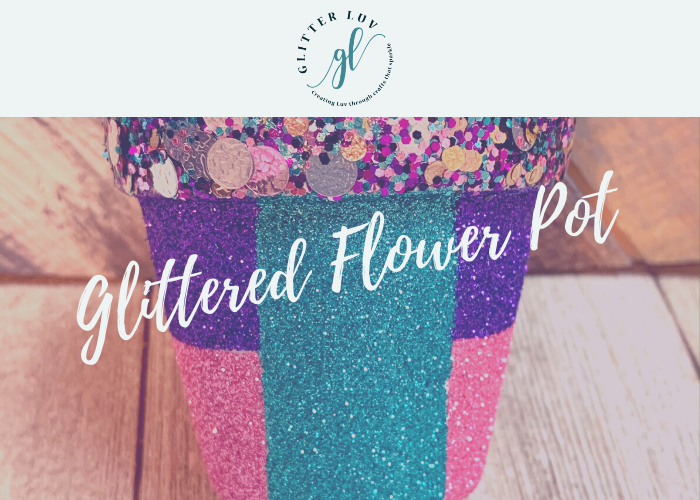 Glittered Flower Pot