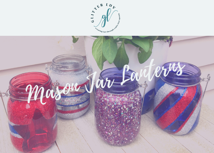 Glitter Mason Jar Lanterns