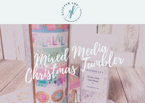 Mixed Media Christmas Tumbler