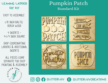 Glitter Luv DIY Kits Standard Kit (no Ladder) | Unfinished Pumpkin Patch Leaning Ladder Interchangeable DIY Kit
