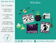 Glitter Luv DIY Kits Standard Kit | Unfinished Witches Tier Tray DIY Kit