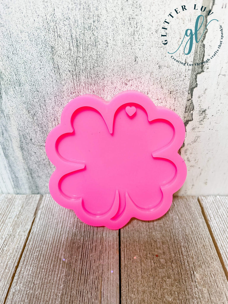 Glitter Luv Accessories Double Clover Mold 4 Leaf Clover Silicone Mold