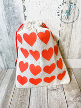 Glitter Luv Accessories Heart Burlap Bags