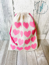 Glitter Luv Accessories Heart Burlap Bags