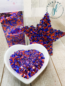 Glitter Luv Chunky Glitter Patriotic Holographic Chunky Glitter