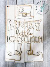 Glitter Luv DIY Kits 13.5L x 8.75w Sign | Standard Kit | Unfinished Lucky Leprechaun Wall Hanger DIY Kit