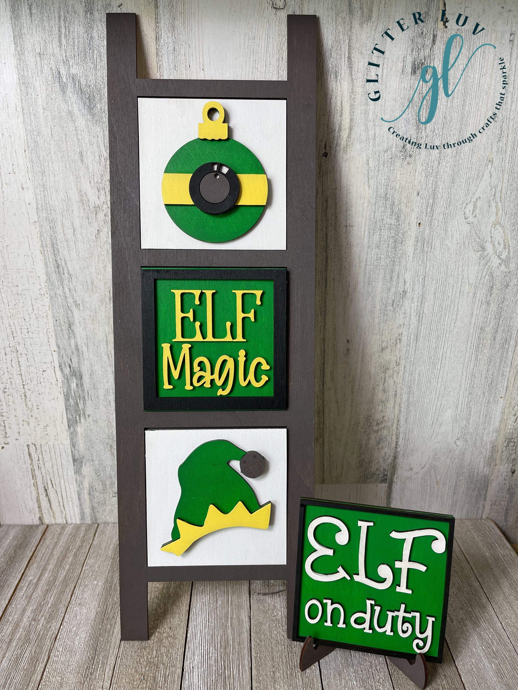 Glitter Luv DIY Kits Elf Magic Leaning Ladder Interchangeable DIY Kit