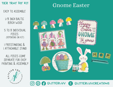 Glitter Luv DIY Kits Standard Kit | Unfinished Gnome Easter Tier Tray DIY Kit