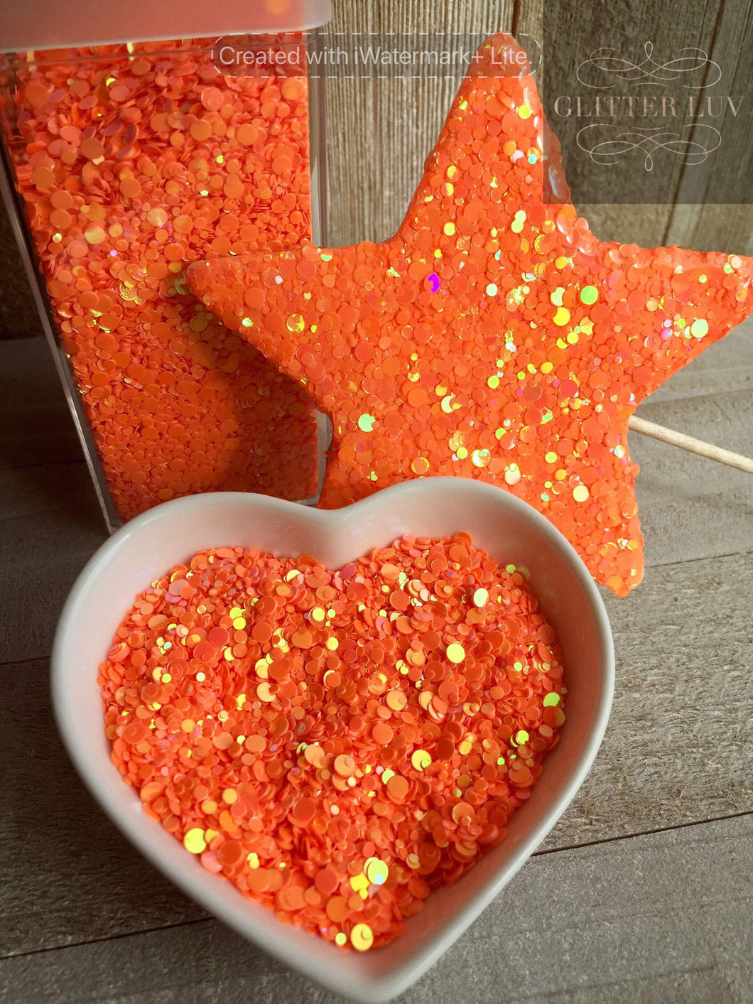 Papaya Chunky Dots Glitter