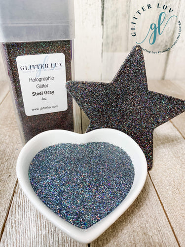Glitter Luv Holographic Steel Gray Holographic Glitter